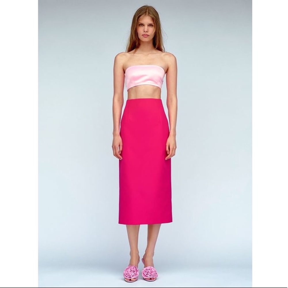 VINTAGE 80’s Barbie Pink Midi Pencil Skirt